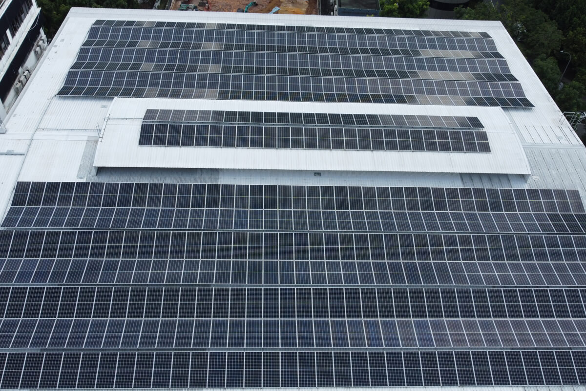 Solar panel installation on metal deck